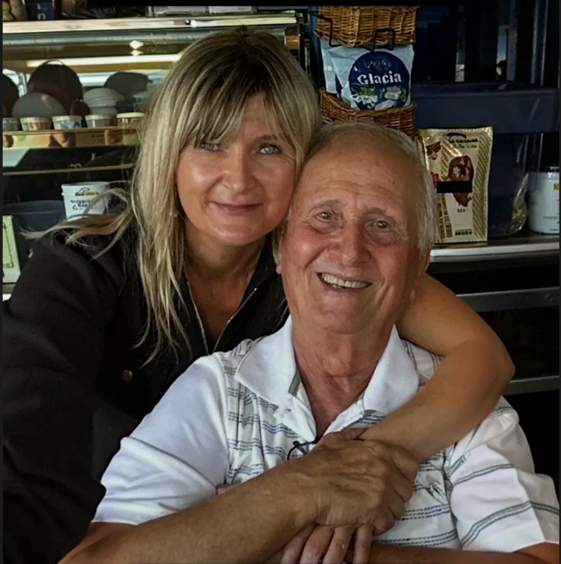 The owner of Giorgio D photographed in the café